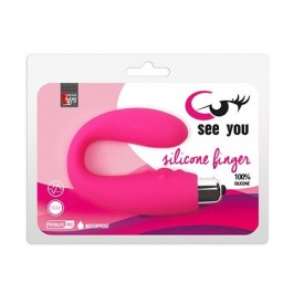 Розовый стимулятор G-точки и клитора SEE YOU 7-SPEED SILICONE FINGER